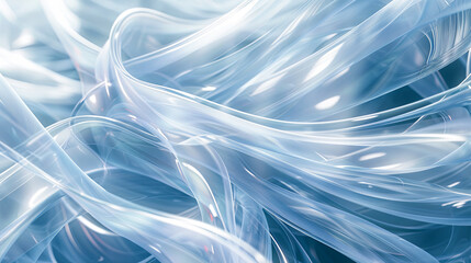 Poster - abstract blue background smooth wavy lines flowing elegant curves modern futuristic design wallpaper