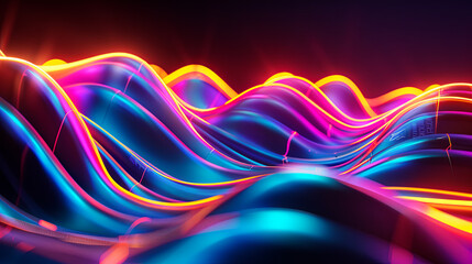 Poster - abstract background colorful waves design fluid shapes liquid wave modern bright gradient vibrant co