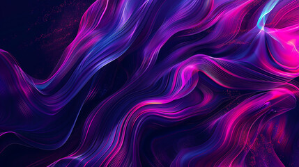 Aufkleber - Abstract background dynamic waves flowing particles pink blue vibrant colors modern trendy design wallpaper presentation digital art