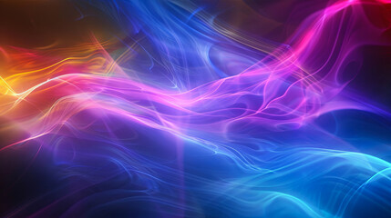 Poster - abstract colorful wave background blue red purple elegant flow smooth texture design modern art