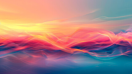 Aufkleber - Abstract background colorful waves flow dynamic gradient texture design wallpaper illustration modern art graphic banner website poster social media template business card vibrant color pattern trendy