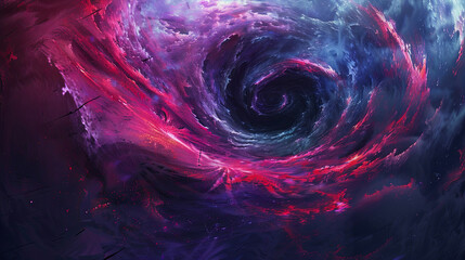 Wall Mural - Cosmic swirl nebula galaxy universe space stars astronomy colorful bright dark purple red blue