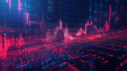 Wall Mural - Metaverse technology financial chart 