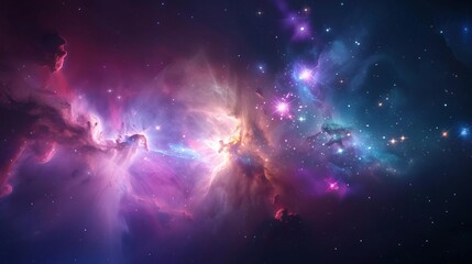 nebula and galaxies in space. abstract cosmos background . commercial photography, natural soft pale