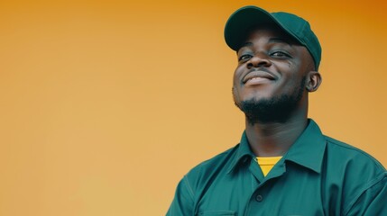 Poster - The smiling man in a cap