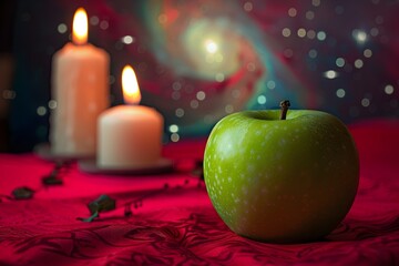 christmas still life with candle