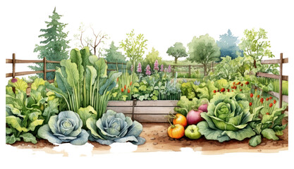 Wall Mural - PNG Vegetable outdoors nature garden.