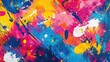 © Pannin - Abstract background with dynamic, splattered paint effects and bright colors, capturing a sense of spontaneity and artistic freedom