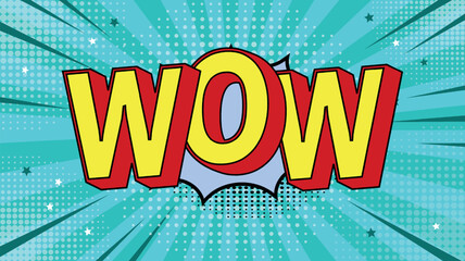 Fototapete - Modern pop art in the style of an abstract comic. The bright background resembles a retro style, combining sun rays and explosive elements. Bright colors emphasize its advertising character.