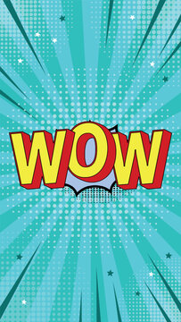 Modern pop art in the style of an abstract comic. The bright background resembles a retro style, combining sun rays and explosive elements. Bright colors emphasize its advertising character.