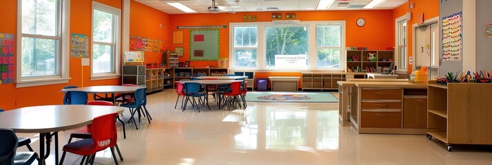 Canvas Print - contemporary school classroom 