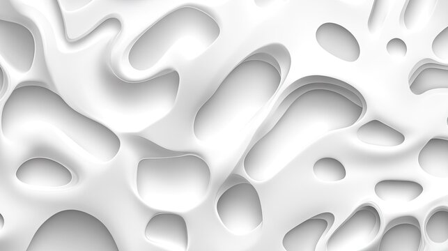 Light white background with 3D liquid shapes, creating an abstract geometric pattern in vector format. -