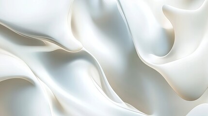 Fototapete - Light white background with smooth liquid shapes forming an abstract geometric pattern in vector format.