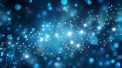 abstract blue background with bokeh