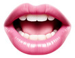 © Rawpixel.com - PNG Open mouth lipstick teeth pink.