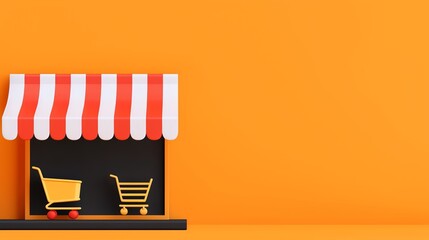 E-commerce platforms, digital marketplace, new online economy, flat design illustration