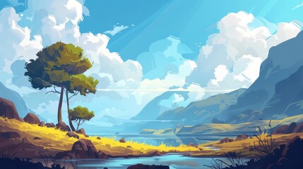 Poster - beautiful view of landscape background