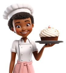 Sticker - PNG Cake dessert cartoon female.