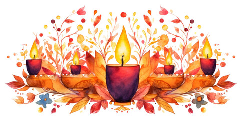 Sticker - PNG Festival candle diwali fire.