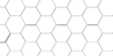 Abstract hexagonal futuristic geometric backdrop White 3d embossed creative hexagon, honeycomb white hexagon concept design abstract technology vector background, or wallpaper.