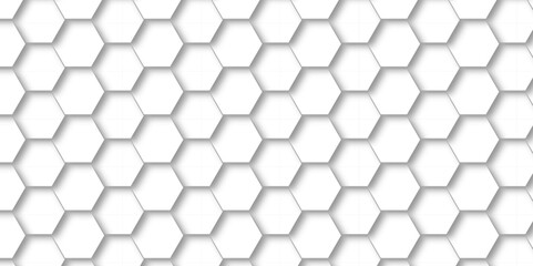 Poster - abstract hexagonal futuristic geometric backdrop white 3d embossed creative hexagon, honeycomb white
