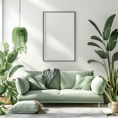 Wall Mural - modern living room with sofa