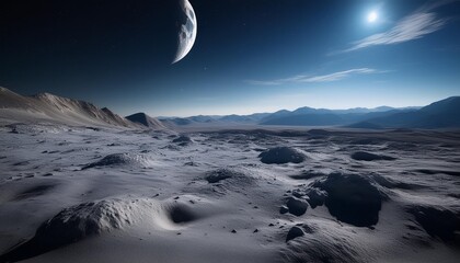 Wall Mural - moon landscape, ai generated
