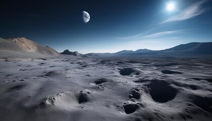 Wall Mural - moon landscape, ai generated