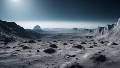 Wall Mural - moon landscape, ai generated