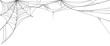 © sense - Halloween horizontal frame black cobweb on transparent background ilustration vector. Halloween concept