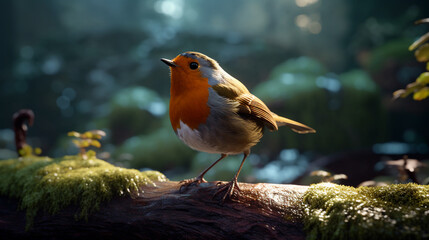 Wall Mural - robin on a branch