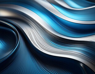 close-up of a blue and silver background, background for presentation, created with Generative Ai Technology