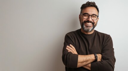 Wall Mural - The smiling bearded man.