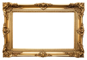 Wall Mural - png gold wooden frame backgrounds white background architecture.