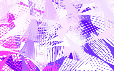 Wall Mural - Light Purple, Pink vector pattern with polygonal style.
