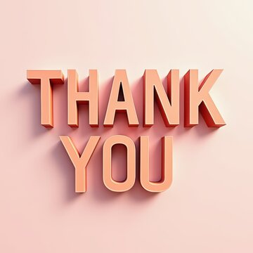 Thank you message 3D text typography design. Modern thanks lettering graphic element web banner illustration.