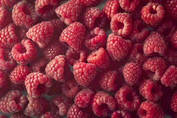 Poster - raspberry fruit background