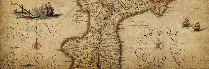 Wall Mural - Old geographical map of the world of the 18 century.  A good background for design on the theme of travel, geography, history, voyage, etc. Ancient map background.