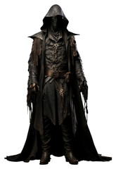 Wall Mural - PNG Warlock overcoat costume white background.