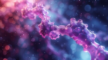 Poster - Stunning Visualization of Molecular Structures With Colorful Glowing Effects in a Dark Background