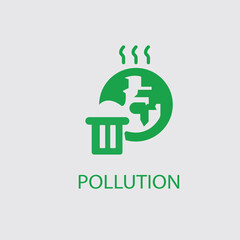 Sticker - Industrial factory pollution vector icon. filled flat sign for mobile concept and web design. Factory smoke glyph icon. Symbol, logo illustration. Vector graphics