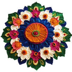 Sticker - Beautiful diwali rangoli isolated.