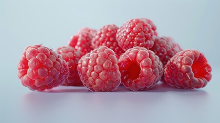 Wall Mural - The ripe red raspberries