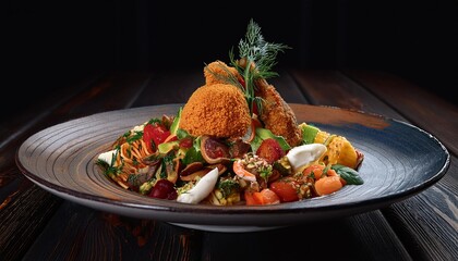 Wall Mural - chicken with vegetables