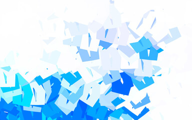 Poster - Light BLUE vector background with hexagons.