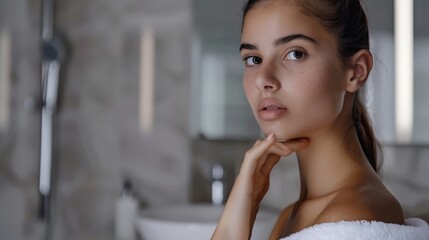 Canvas Print - The serene young woman