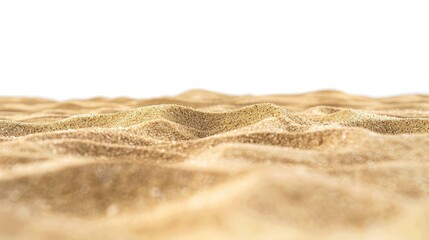 Canvas Print - Textured Sand Dunes Against a White Background