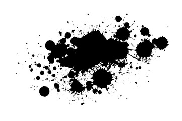 Wall Mural - Splatter Paint Texture . Black Spray Blot of Ink. Place illustration Over any Object to Create Grungy Effect . hand drawn. Not AI, Vector