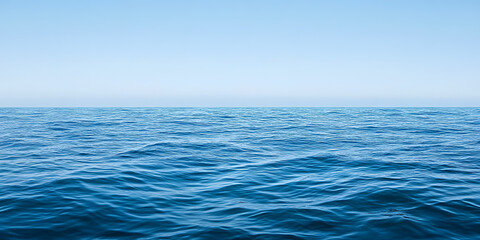 Serene blue ocean with soft waves