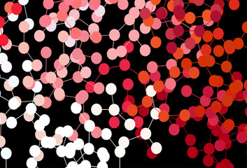 Poster - Dark Red vector background with forms of artificial intelligence.